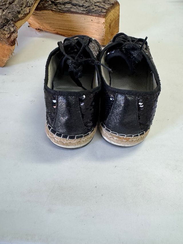 Espadrilles nere con paillettes