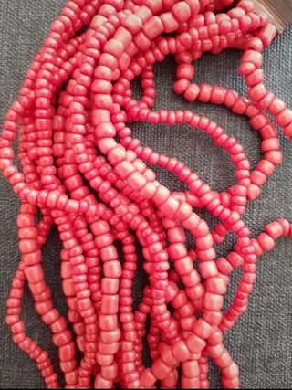 Collana fili di corallo