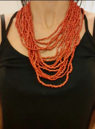 Collana fili di corallo