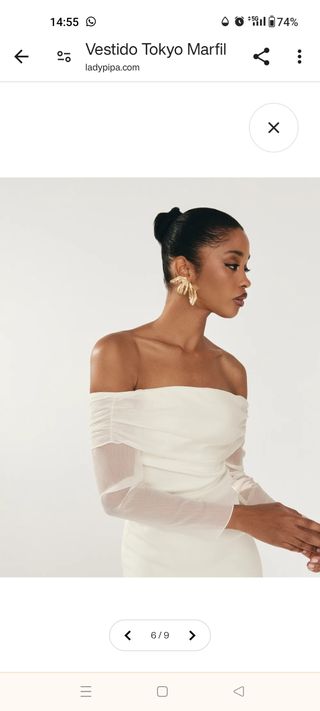 Vestido boda civil Lady Pipa Marfil. Modelo Tokyo