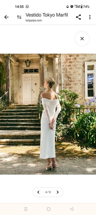 Vestido boda civil Lady Pipa Marfil. Modelo Tokyo