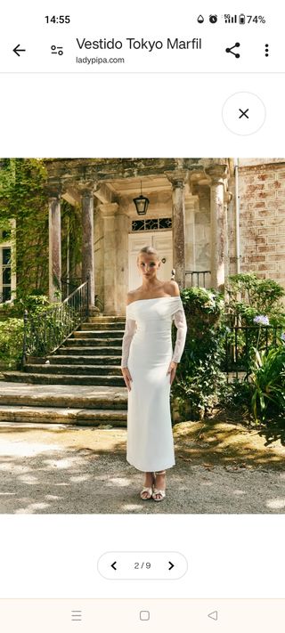 Vestido boda civil Lady Pipa Marfil. Modelo Tokyo