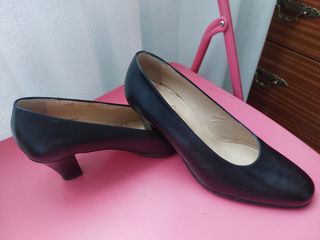 Zapatos tacón 5cm mujer negros