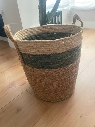 Cesto grande de decoracion maceta yute.