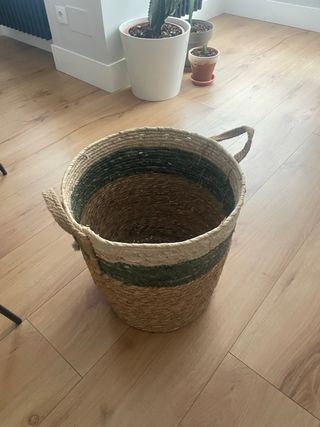 Cesto grande de decoracion maceta yute.