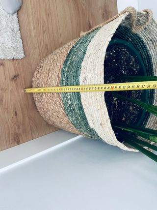 Cesto grande de decoracion maceta yute.