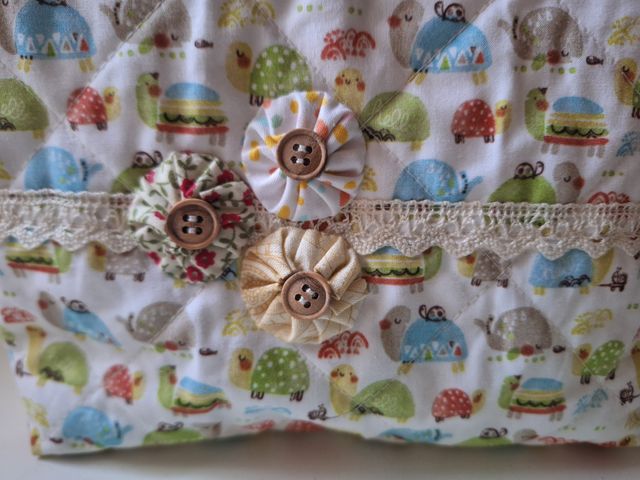 Neceser patchwork con tortugas infantil