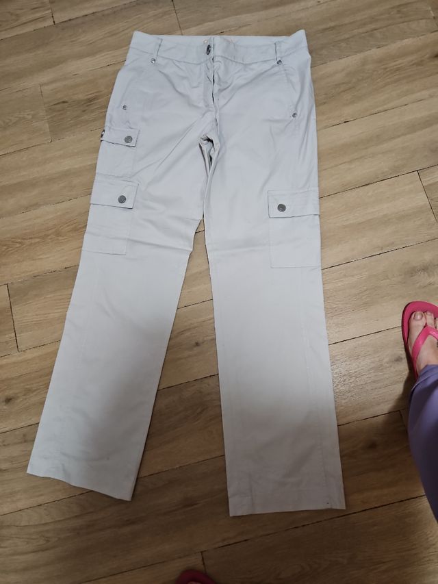 Pantalon gris claro Purificacion García 40 amplio