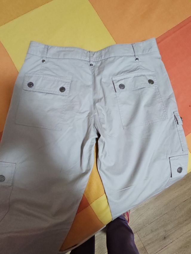 Pantalon gris claro Purificacion García 40 amplio