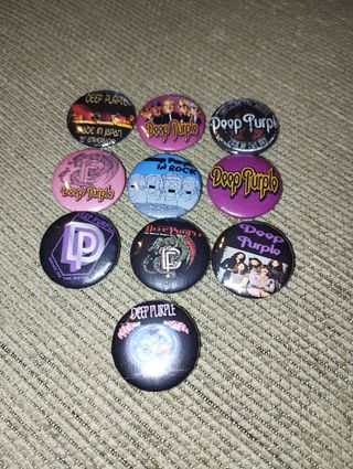 Lote 10 chapas Deep Purple Heavy rock 