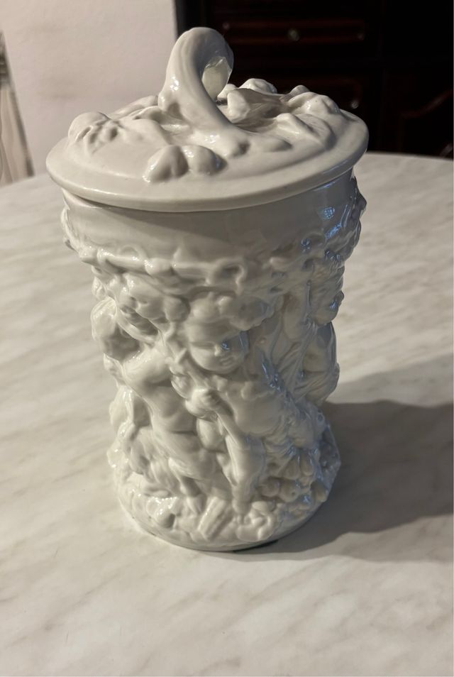 Jarrón porcelana blanco