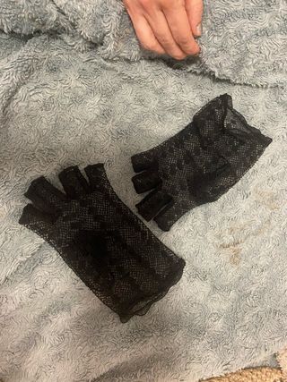 Guantes encaje de bolillos negro vintage