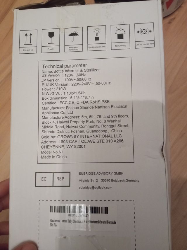 Calienta biberones GROWNS