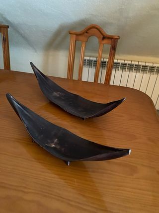 2 Centros de mesa metal negro