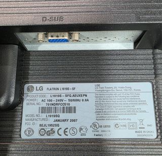 Monitor de PC LG FLATRON L1919S