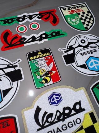SET PEGATINAS VINILOS CARENADO VESPA MOTO ITALIA