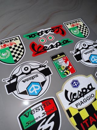 SET PEGATINAS VINILOS CARENADO VESPA MOTO ITALIA