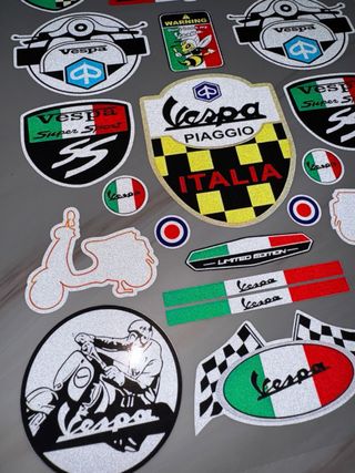 SET PEGATINAS VINILOS CARENADO VESPA MOTO ITALIA