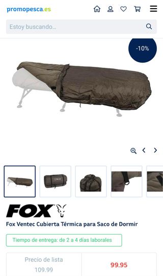 Fox Ventec: Saco Dormir Térmico