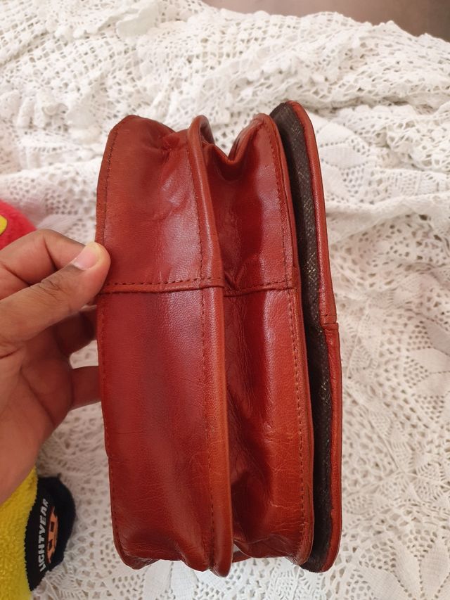 Bolso bandolera piel roja