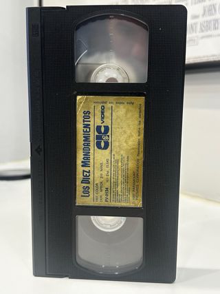 LOS 10 MANDAMIENTOS VHS VIDEOCLUB CAJA GORDA