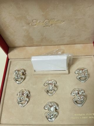Señaladores de mesa con baño de plata tratada 