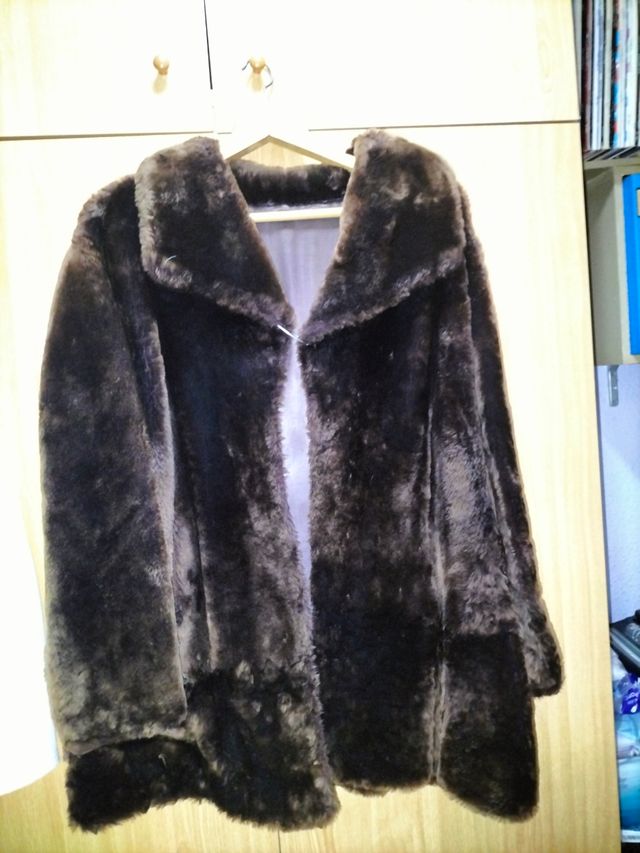 Cappotto in montone marrone Mouton