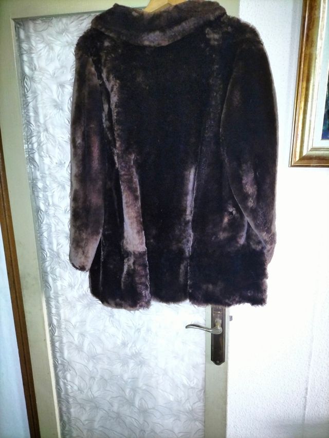 Cappotto in montone marrone Mouton
