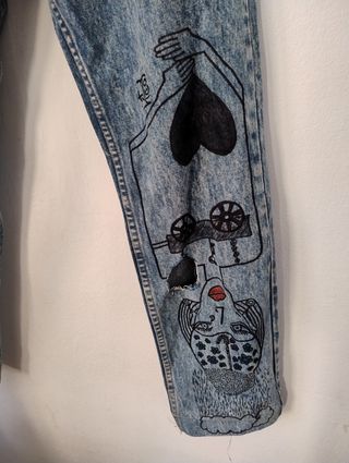 Vaqueros Levi's pintados a mano