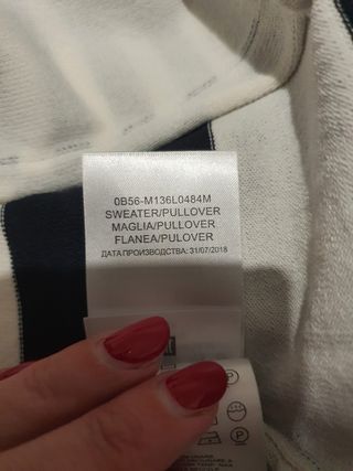 Maglia Elena Miró in viscosa,a righe blu e bianche