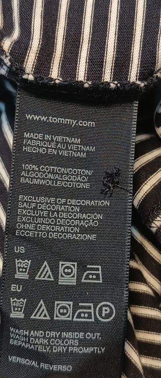 Polo de rayas "Tommy Hilfiger". Hombre. Talla M.