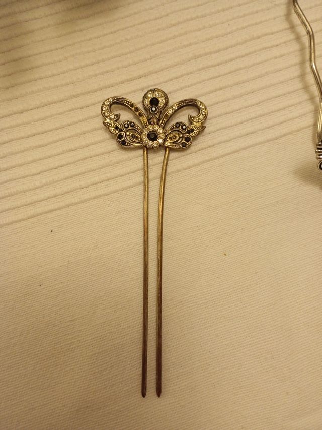 Horquillas para el pelo de metal, color plata