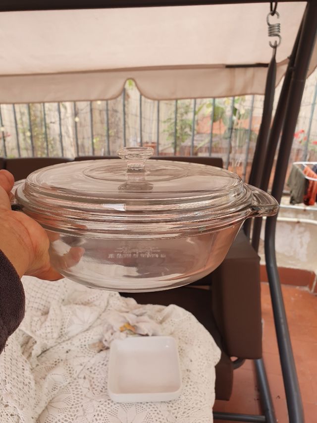 Jarrón cerámico azul y verde