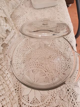 Jarrón cerámico azul y verde