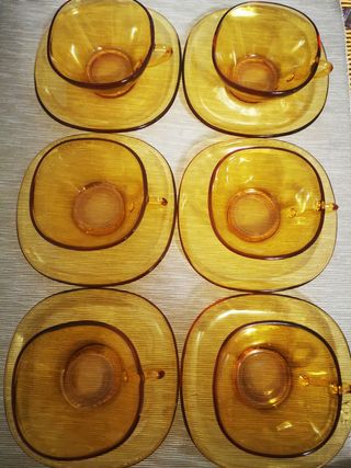 Juego café Duralex vintage