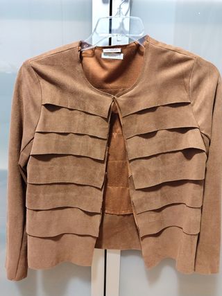 Chaqueta antelina marrón
