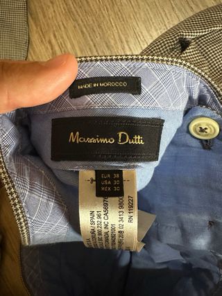 Traje Massimo Dutti - Gris Marrón