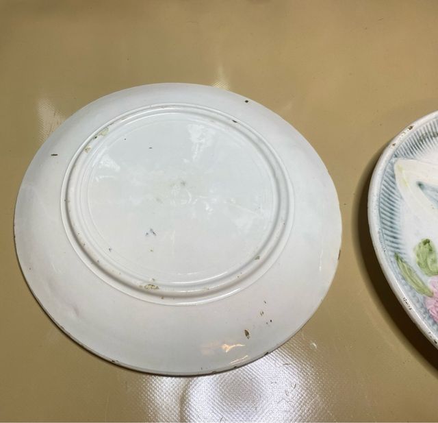 2 Platos Cerámica Mayolica siglo XIX