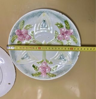 2 Platos Cerámica Mayolica siglo XIX