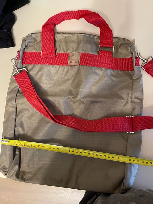 Borsa Dodo Grigia e Rossa