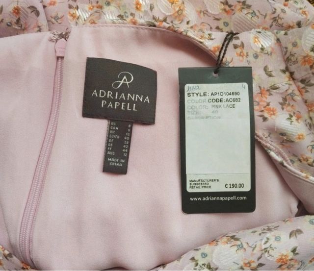 Vestido Adrianna Papell rosa