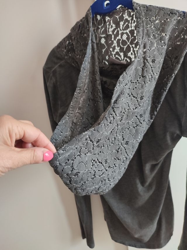 Maglia Freddy Grigia con Pizzo