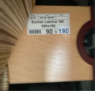 Somier láminas anchas madera con patas