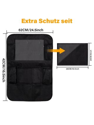 Organizador asiento coche 10 bolsillos tablet