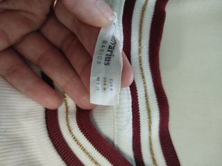 Camiseta blanca manga 3/4 mujer