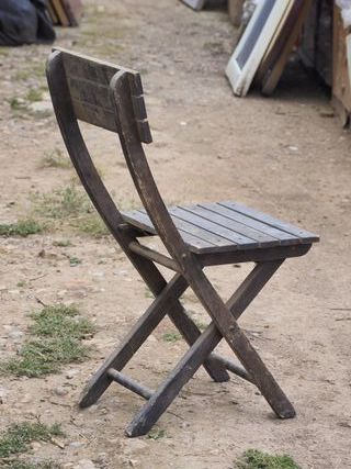 silla plegable antigua