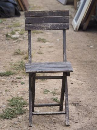 silla plegable antigua