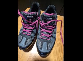 Zapatillas Skechers mujer negras y rosas