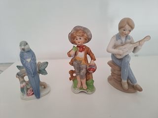3 Figurine Ceramica Vintage