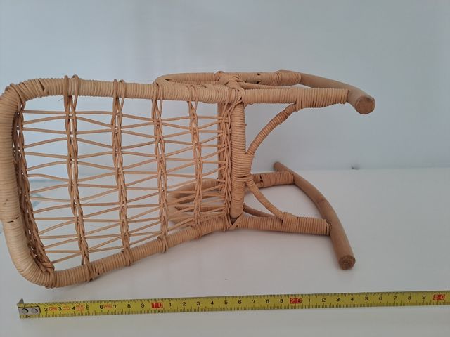 Sedia dondolo vimini adatta per bambole